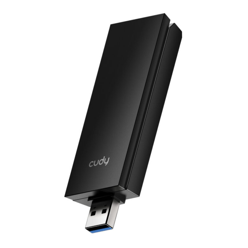 Cudy AX5400 Wi-Fi 6E USB 3.0 Tri-Band High-Gain Adapter-Black